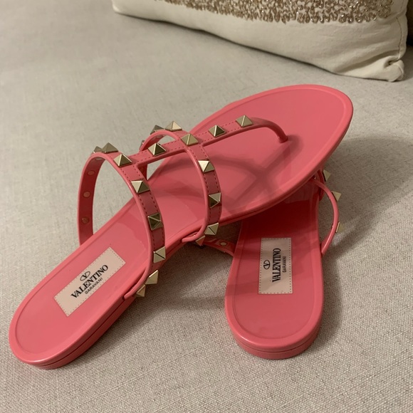 VALENTINO GARAVANI Rockstud Jelly Sandal Shoes Size 40 - Picture 10 of 15